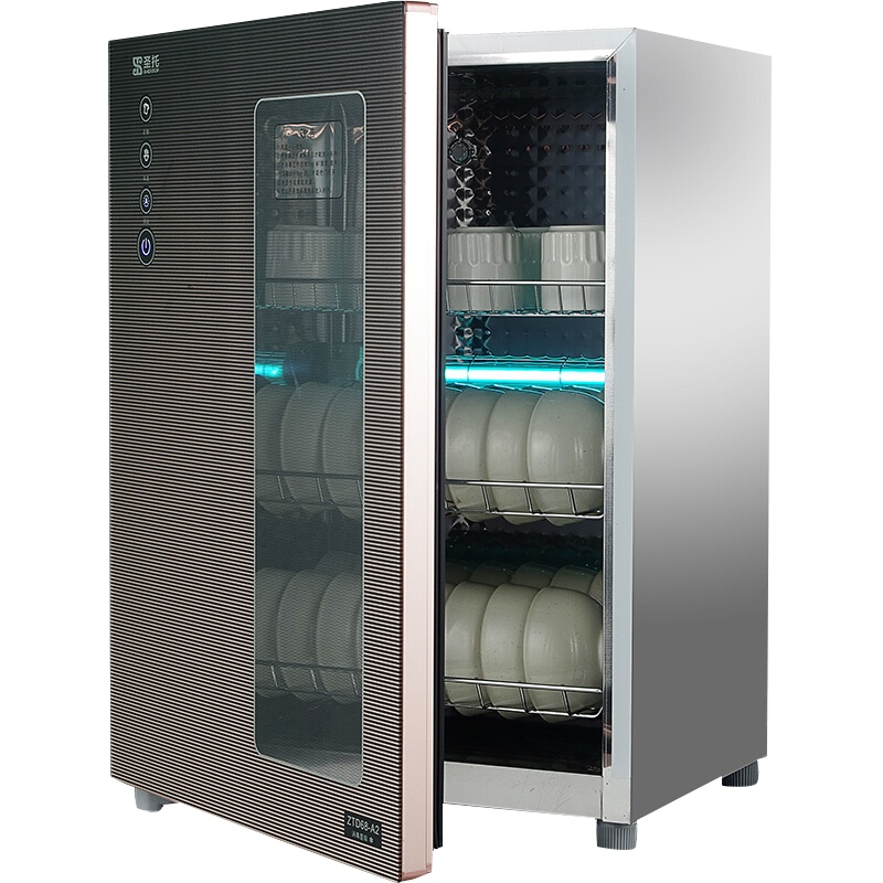 圣托(Shentop)小型毛巾消毒柜美容院 家用紫外线衣物衣服消毒柜 触摸迷你茶具消毒碗柜 ZTD68-A2