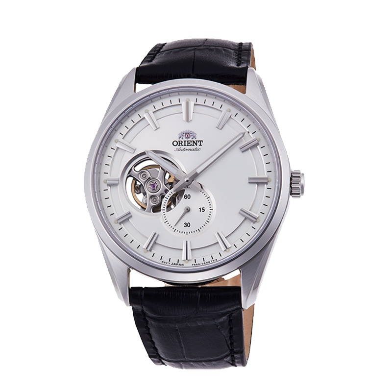 东方双狮(ORIENT)手表日本原装进口经典朗芯系列全自动机械表商务时尚镂空男表[白盘皮带]RA-AR0004S10B