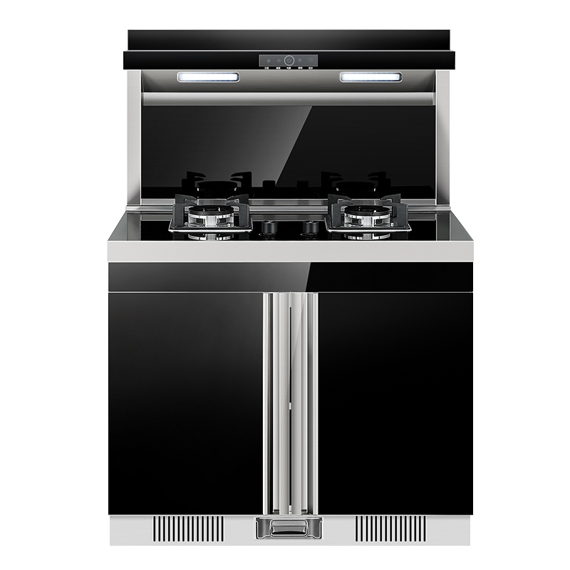 威力(WEILI)厨房环保灶一体灶侧吸式抽油烟机燃气灶储物柜套装 天然气集成灶