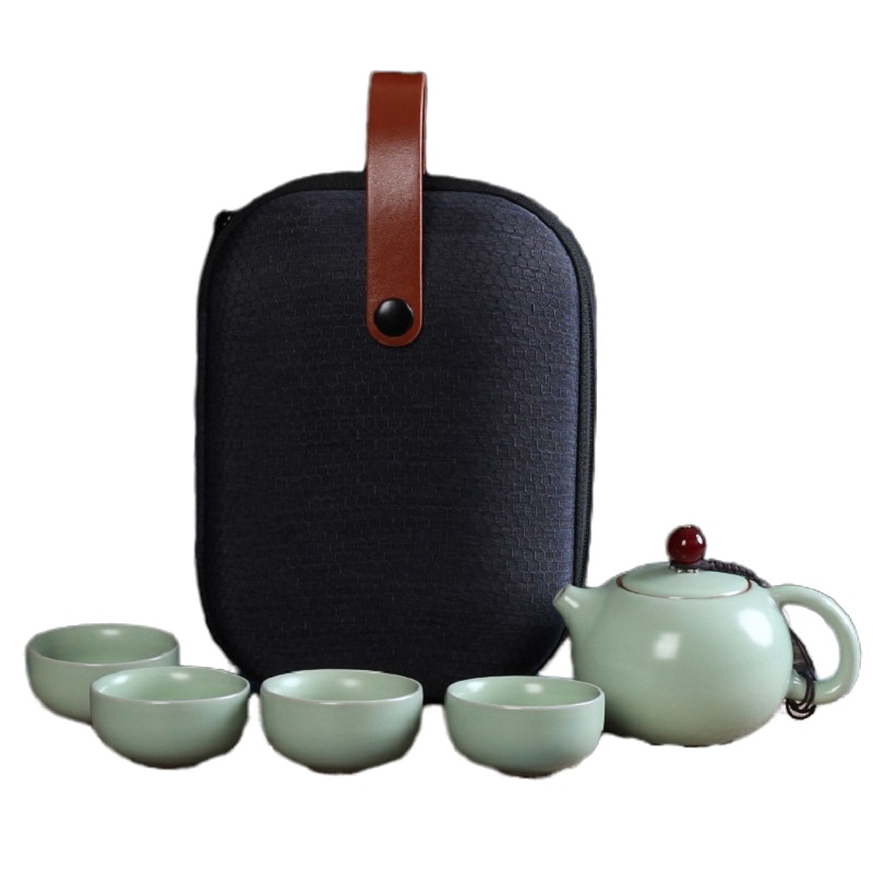 大润窑(DA RUN YAO)茶具 一鼎天下 汝窑5件套 灰色(单位:套)