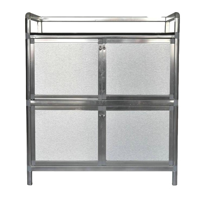 逐鹿中原不锈钢茶水柜碗柜橱柜餐边柜LH-294铝合金收纳柜多功能储物柜 两层