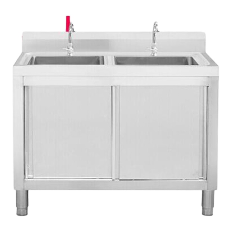 立试柜门工作台连水池(带背板) 2430*700*800mm 台