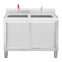 立试柜门工作台连水池(带背板) 2430*700*800mm 台