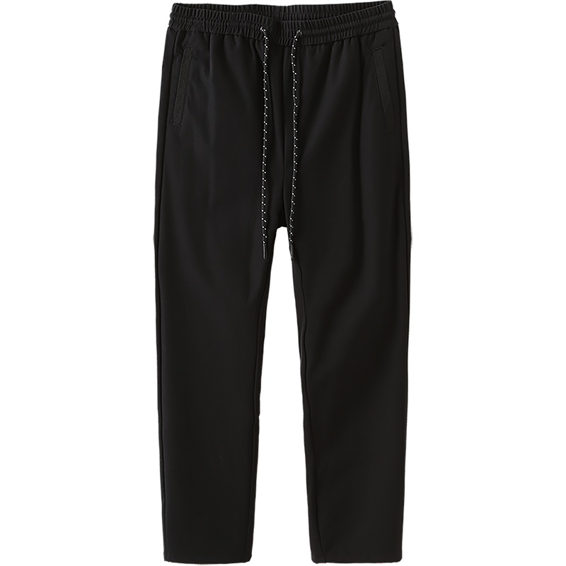 马克华菲春新款纯色直筒男式休闲裤