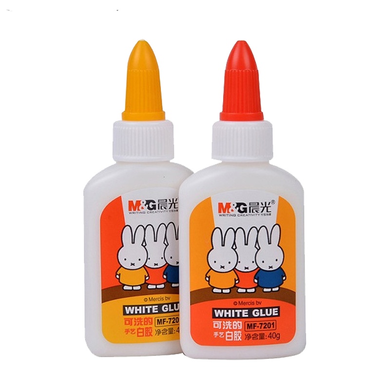 晨光(M&G)MF7201胶带/胶水/胶棒 40g米菲白乳胶12支/盒 可洗白胶 学生手工白胶 DIY胶水 液体胶