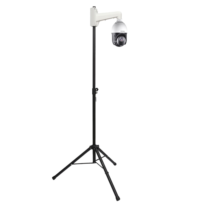 赛科安防监控支架摄像头固定支架室内外可移动万向摄像机三脚架监控架 4.2米高球机款手摇重型架