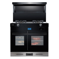 美菱(MeiLing)单蒸单烤一体集成灶防爆钢化玻璃家用一体灶 JJZT-ML1036B 天然气