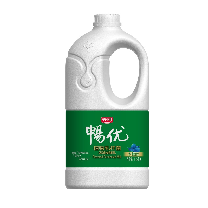 光明畅优优酪乳酸牛奶1.25kg桶( 植物乳杆菌 木糖醇)