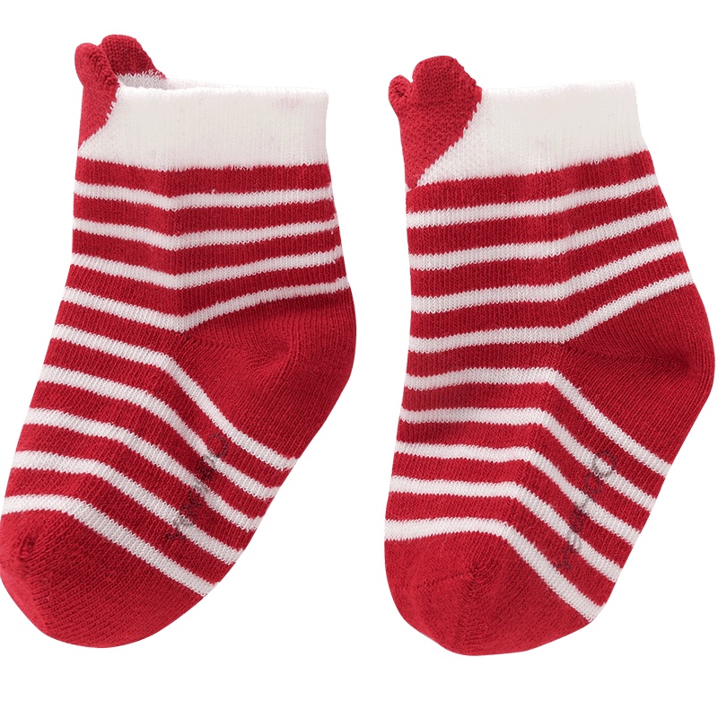 英氏宝宝袜子儿童袜男女宝宝幼童柔软透气条纹袜子2020新款秋装YIWCJ00019A01