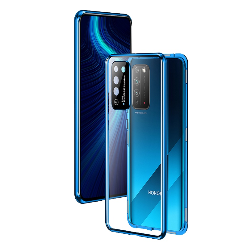 安美宝 荣耀magic3手机壳华为荣耀magic3pro手机壳双面玻璃磁吸保护全包防摔魔术magic3至臻套透明女款男潮