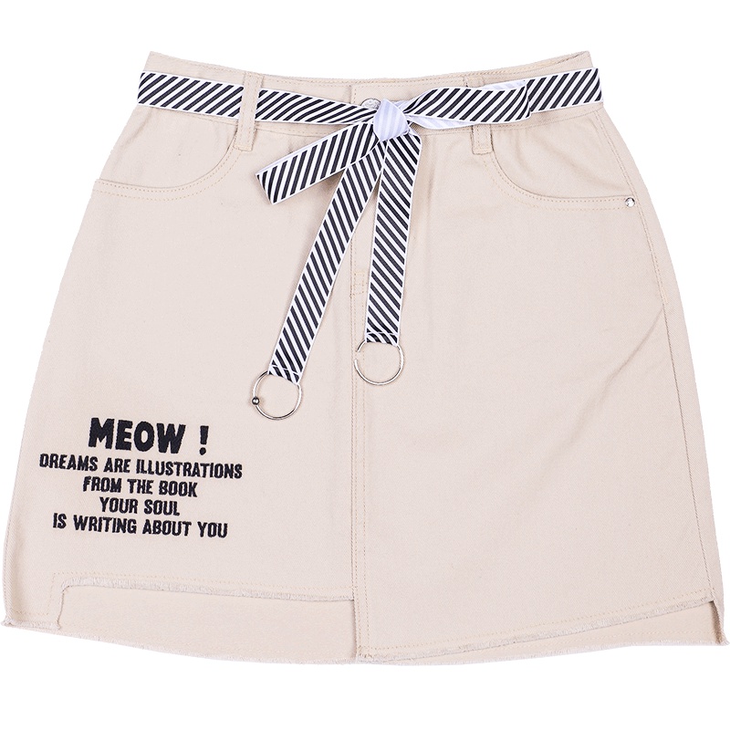 a02新款2020简约少女文艺净色修身显瘦A字裙半身裙D1T2C0151SK