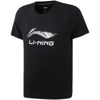 李宁男子运动短袖T恤潮流休闲夏季圆领印花运动上衣