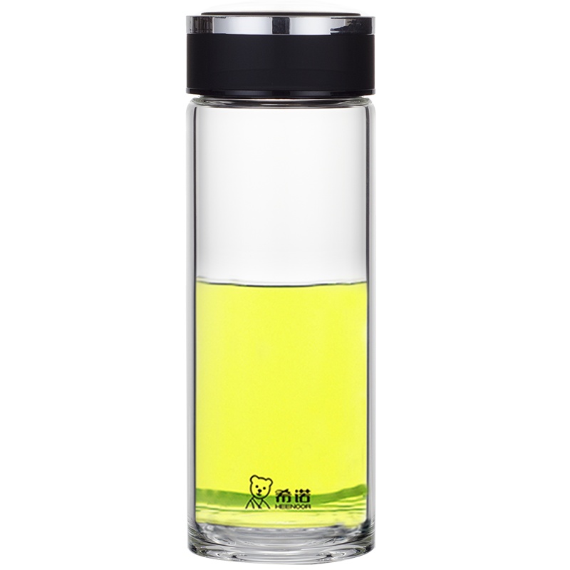 希诺 XN-7577 单层玻璃杯 450ml 加厚商务办公茶杯耐热便携男士家用杯子 (单位:个)