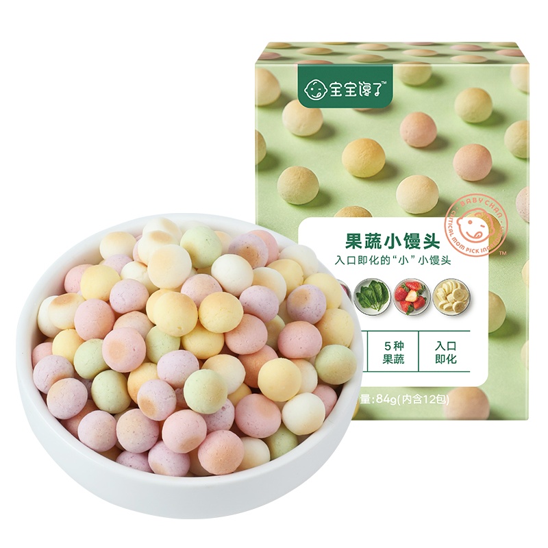 宝宝馋了无添加儿童零食彩蔬小奶豆果蔬小馒头
