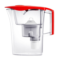 [买即赠2芯]莱卡(Laica)滤水壶UFSAC 红色家用便携式净水壶 超滤直饮净水器 厨房自来水过滤器净饮机 一壶二芯