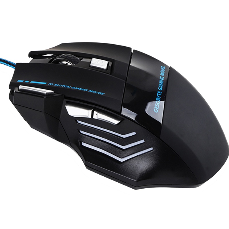 魔蝎手(mogegame) X3有线绝地求生吃鸡游戏鼠标 黑色 USB接口 7D火力键 呼吸灯 黑色