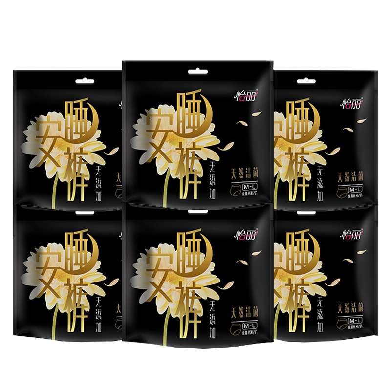 怡丽天然洁菌安睡裤6包12片裤型卫生巾