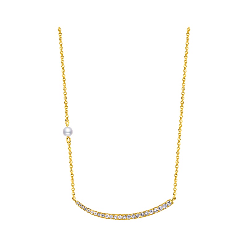 DTOTO S925银饰品日韩时尚项链 简约形状锁骨链 配饰银吊坠