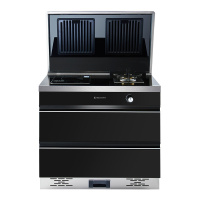 格林格GH-J02(燃气款)气电集成灶一体成型 铝合金压铸 油烟分离器 烟灶联动