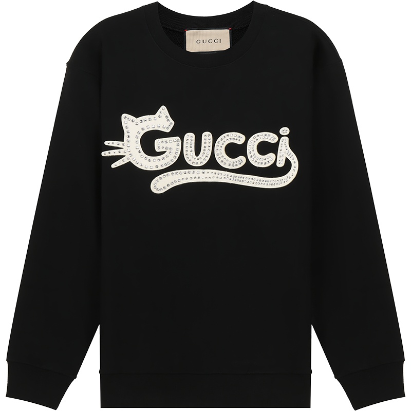 古驰 GUCCI 女士棉质超大造型圆领长袖卫衣运动衫617964 XJDDK