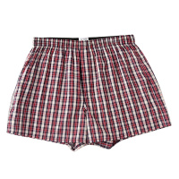 ab内衣男平角裤纯棉梭织阿罗裤格纹透气宽松大码男四角短裤