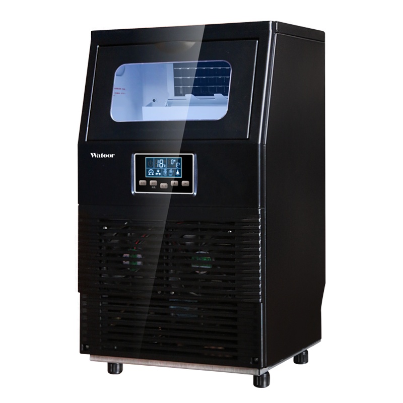 沃拓莱(Watoor)40kg制冰机商用奶茶店全自动大型小型家用智能办公室食堂方冰块制作机 WZB-40F/B桶装水