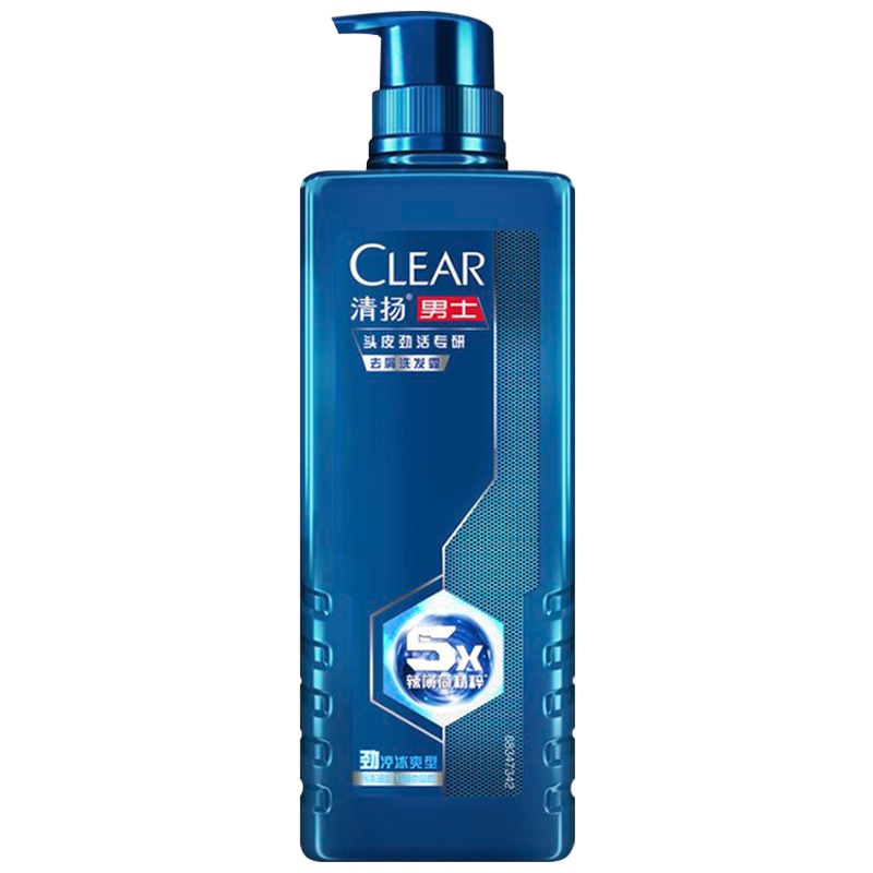 清扬(CLEAR)男士头皮劲活专研去屑洗发露劲凉冰爽型380g[联合利华]冰爽去油去屑洗发水 C罗