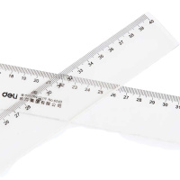 得力40cm塑料透明直尺 6240（2个装）