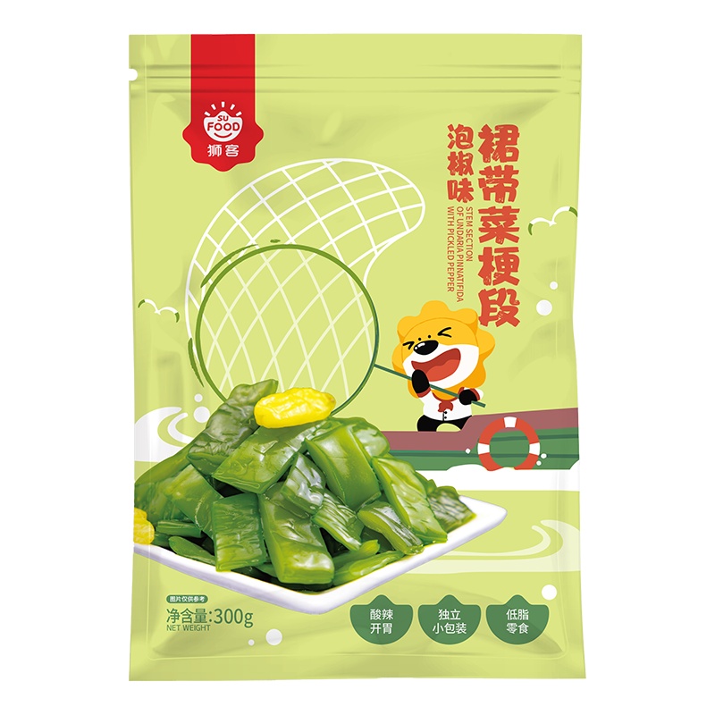 狮客[苏宁自主品牌]泡椒梗段300g 裙带菜低脂健康微辣下饭休闲零食