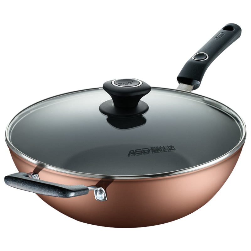 爱仕达(ASD) 32CM炒锅 不粘锅RS 电磁炉通用炒锅炒菜锅具 铝合金基材 EC8332E