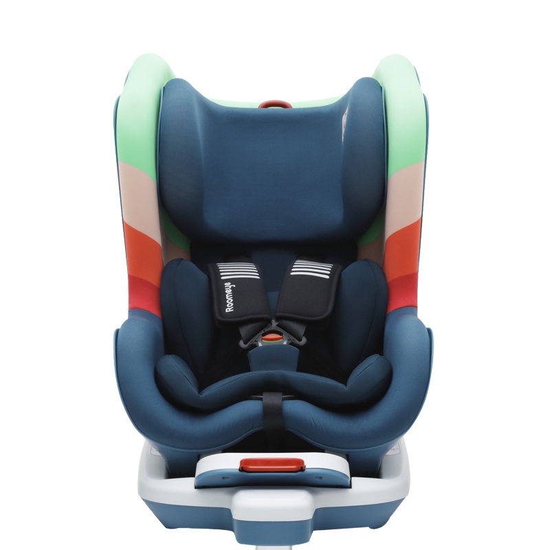 乐檬儿童安全座椅汽车用0-4岁婴儿宝宝简易通用便携式isofix接口 清新绿