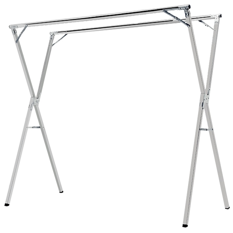 不锈钢晾衣架子落地折叠家用晒被子卧室内凉衣杆阳台晒衣服架 旗舰特粗款2.0米