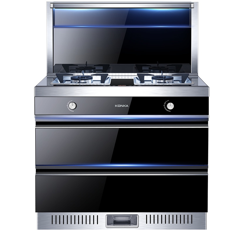 康佳(KONKA) KD01 厨房环保灶一体灶台 侧吸式抽油烟机燃气灶消毒柜套装 天然气 集成灶