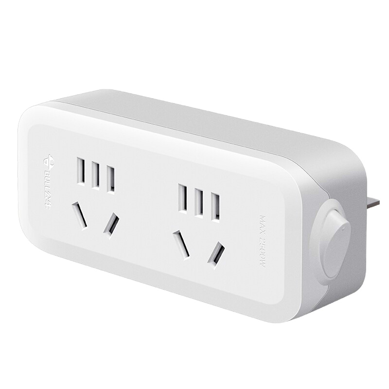 公牛(bull)插座 GN-93120 竖向转换器一转多插座 无线转换带开关多功能插头