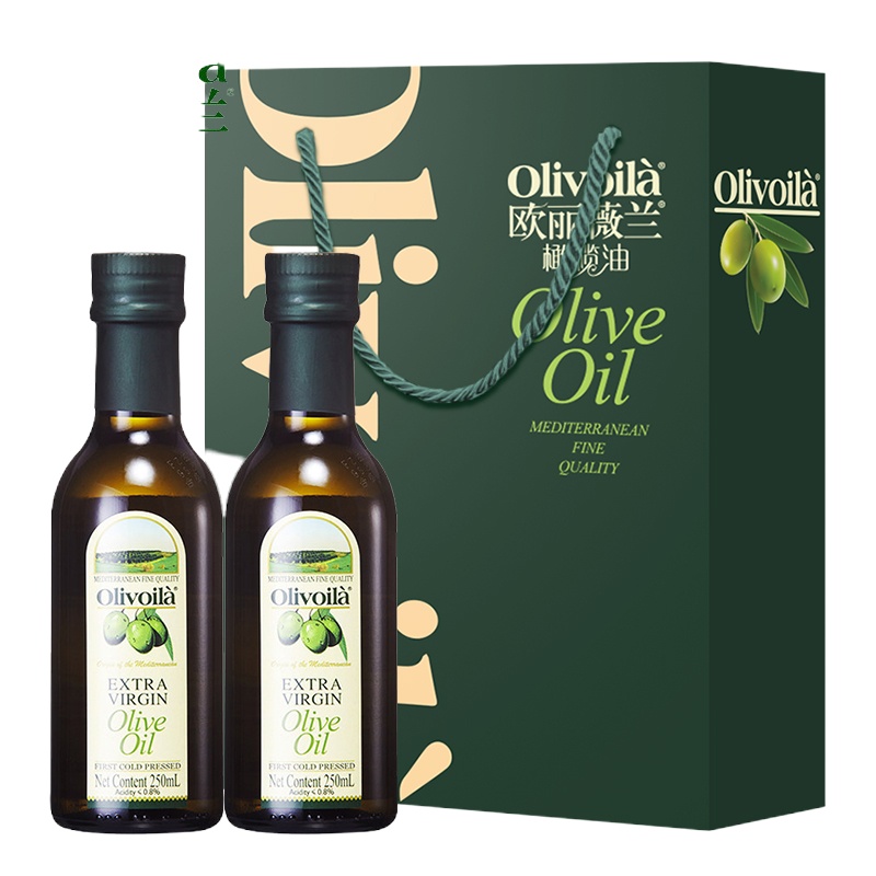 欧丽薇兰 特级初榨橄榄油250ml*2瓶礼盒装食用油送礼