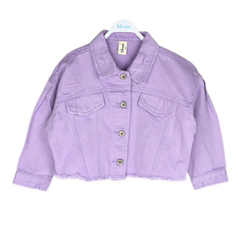 Moomoo莫莫童装294963男女儿童彩色牛仔外套2020春装中童时尚上衣