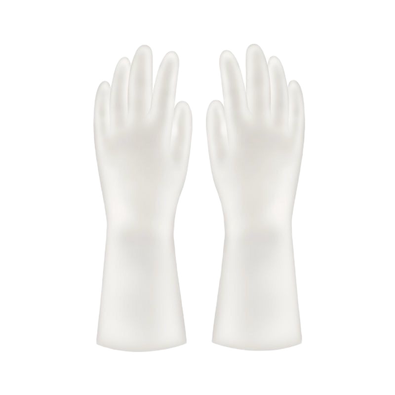 薄款厨房刷碗神器衣服胶皮耐用洗衣塑胶家务防水橡胶洗碗手套女|纯洁白[一双] L码