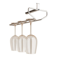 四季沐歌厨房置物架杯架倒挂高脚杯家用收纳摆件304不锈钢免打孔简约创意个性收纳