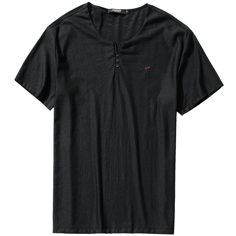 千纸鹤短袖T恤男2019春季圆领修身打底衫时尚休闲男士体恤衣20150