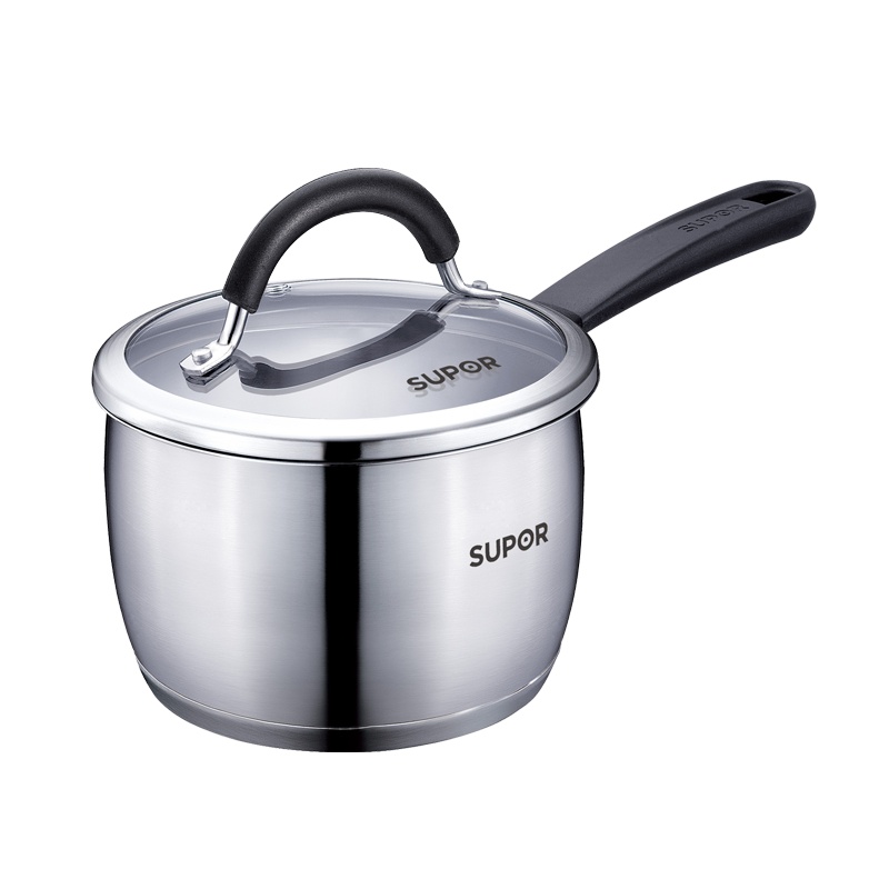 苏泊尔(SUPOR) 亮彩304不锈钢奶锅16cm燃气灶明火电磁炉通用 ST16A1