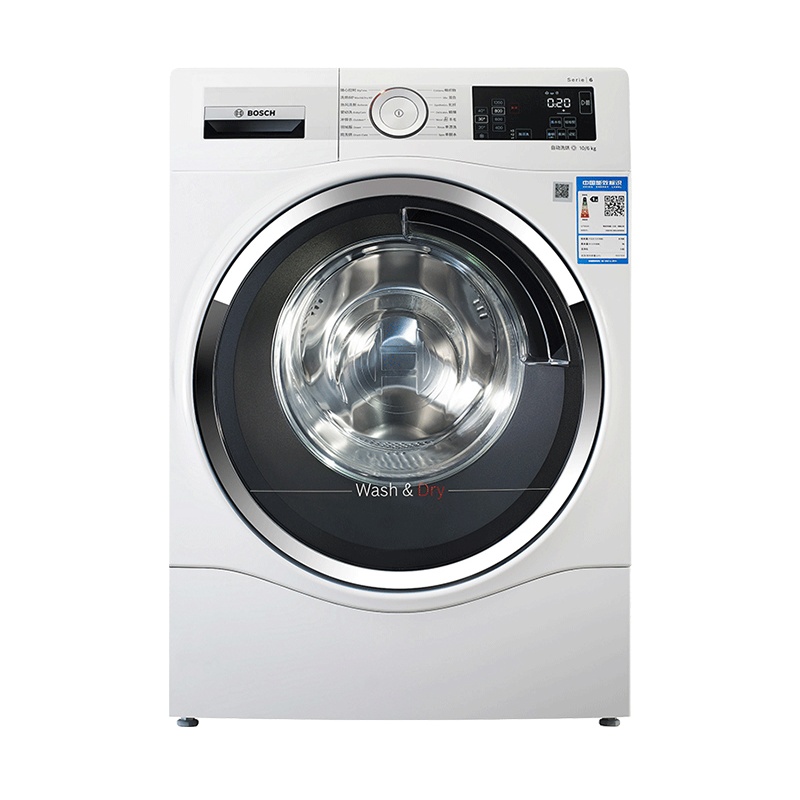博世(BOSCH)WDU285600W 10公斤 全自动变频滚筒洗衣机 洗烘一体机 三核动力 热风除菌 高温筒清洁