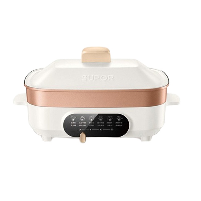 苏泊尔(SUPOR)多功能锅料理锅电火锅多用途电煮锅不粘电热锅家用电炒锅方形烤盘煎烤锅 JD3424D08 2色随机发货