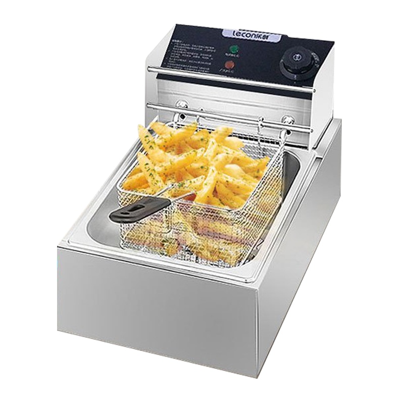 乐创(lecon)电炸炉LC-DZL05商用油炸锅小吃炸串机炸薯条机炸油条机(5升单缸不带定时款2500W)