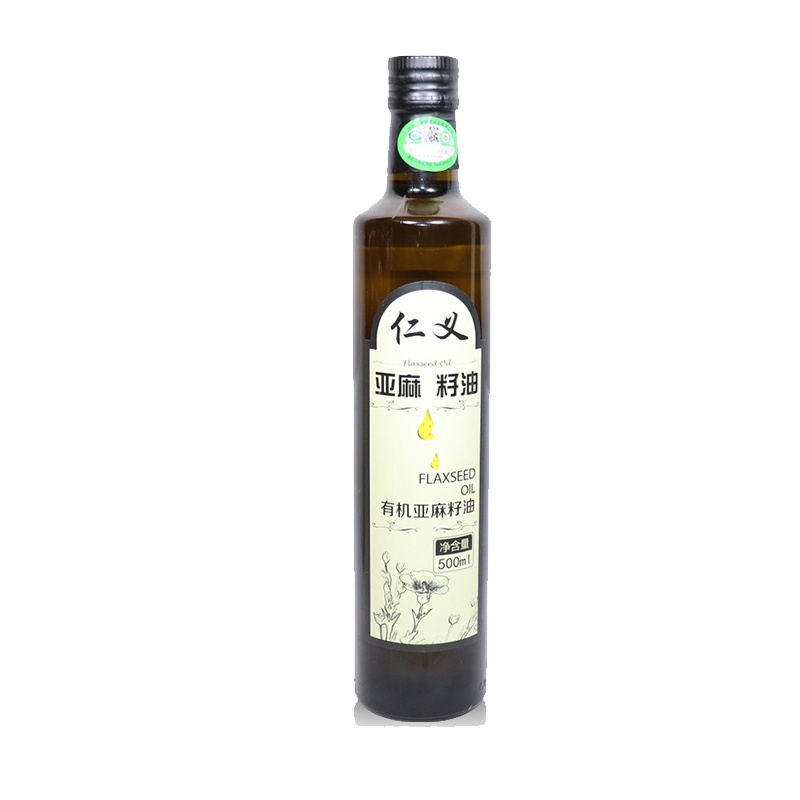 仁义 有机压榨亚麻籽油500ml 非转基因 物理压榨 辅食油