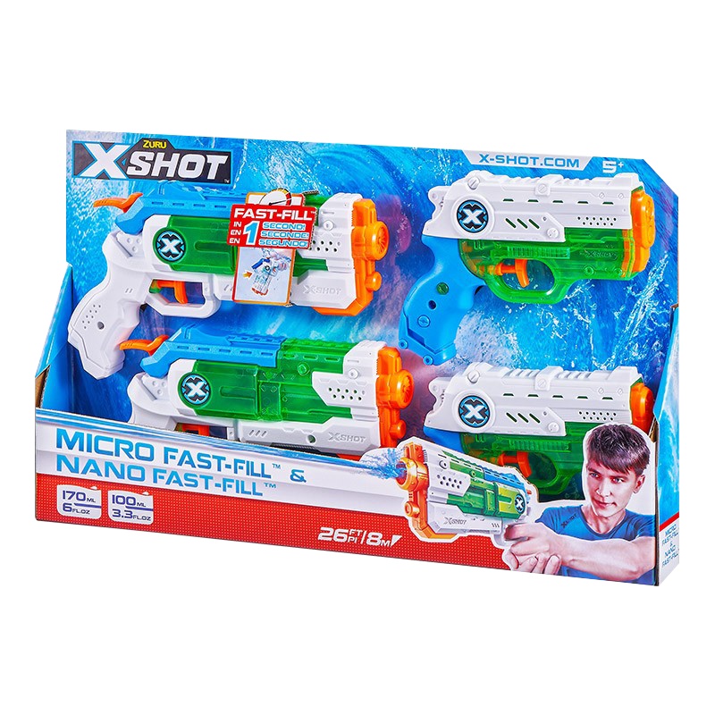 ZURU筑愉-X特攻水战系列潜行者小款速充水枪+巨浪吞食者小款速充水枪56335