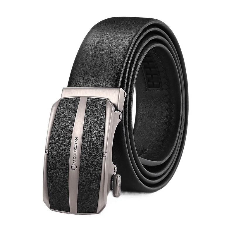 金利来（Goldlion)简约男士腰带 自动扣时尚休闲青年裤带