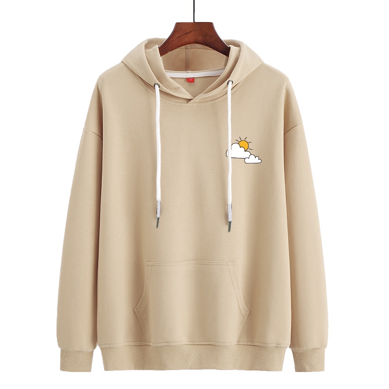 鸭鸭（79.4%棉）春季新款女士卫衣连帽短款宽松韩版时尚连帽长袖上衣