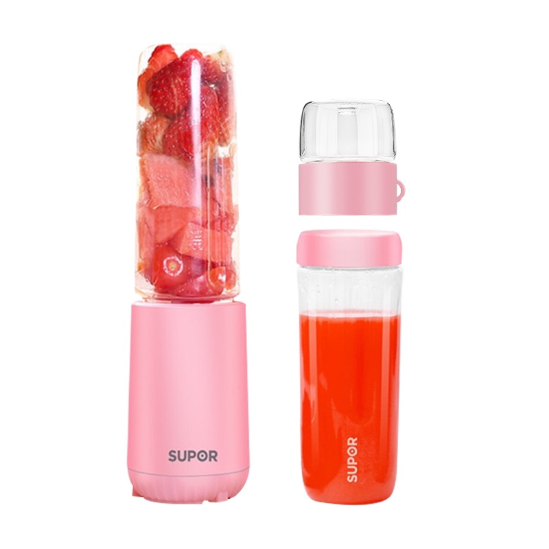 苏泊尔(SUPOR)榨汁机 便携式随行杯 一机双杯 快速出汁迷你 原汁机多功能榨汁杯便携式果汁机TJE10B-150