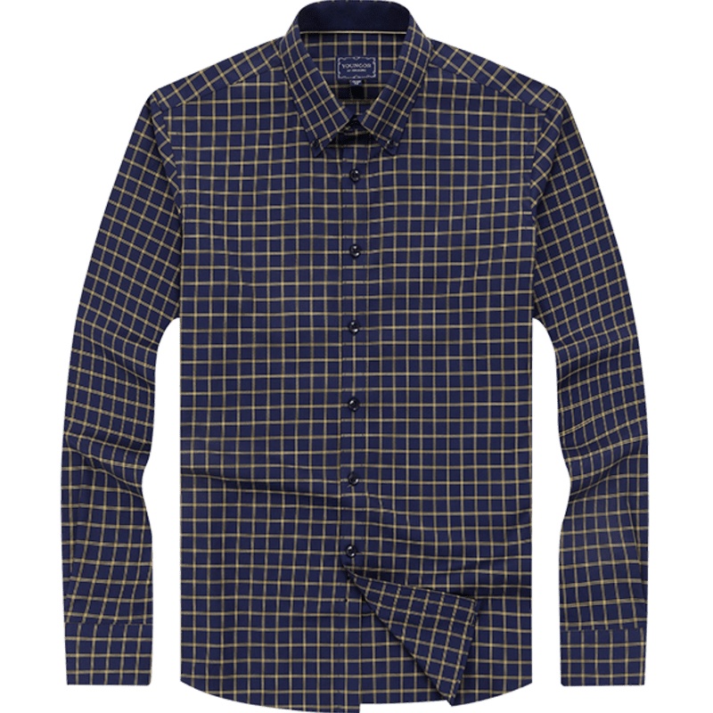 Youngor/雅戈尔男装商务正装棉弹面料 修身剪裁 DP+色格纹衬衫993UKY