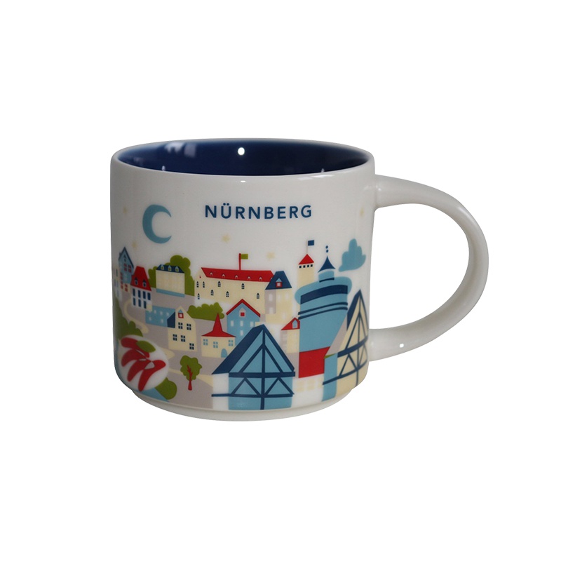 [德国纽伦堡]星巴克(Starbucks)Nürnberg纽伦堡城市主题陶瓷马克杯 414ml 星巴克杯子 德国进口